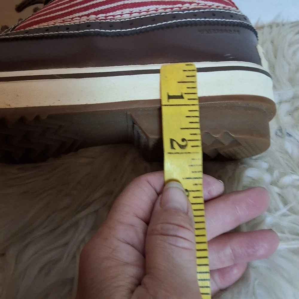Sorel Madson Oxford Brown Leather Lace Up Casual Comfort Shoes 10